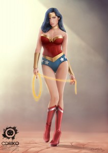 cd fan art - wonder woman - digital paint - comics-