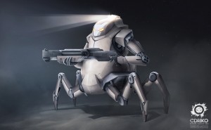 Robot - exosquelette - armor suits - metal suit - war armor - paint - illustration - illustrator - concept art