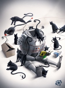 robot - cat - cat's for dummies - les chats pour les nuls